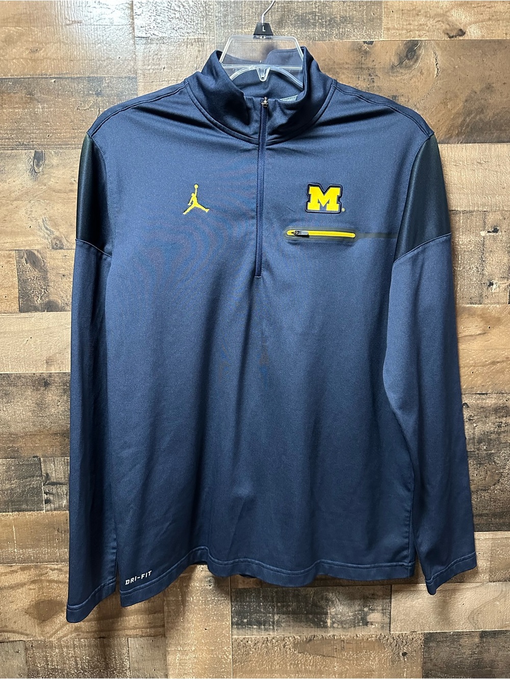 Nike Michigan Wolverines Dri-FIT 1/4 Zip Pullover Men’s Large Navy NCAA